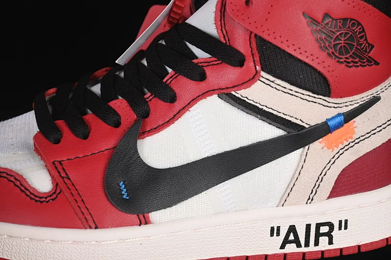 All categories Air Jordan Jordan series basketball shoes Air Jordan 1 High pure original special price Off White x Air Jordan OW AJ1 Joe 1 joint white and red high-top basketball shoes AA3834-101
